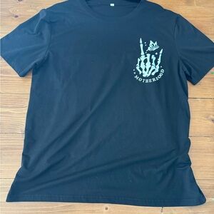 SHEIN Black Tee with White Skeleton‎ Graphic